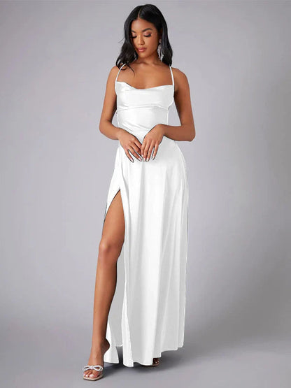 Vestido Largo y Fluido con Espalda Abierta | Ideal para Primavera y Verano