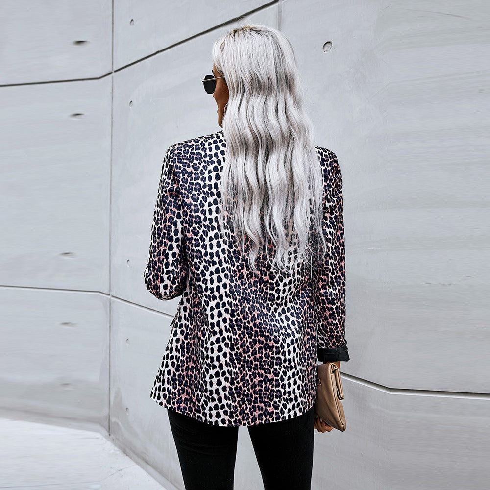 Blazer de Leopardo con Corte Holgado I Ideal para Primavera y Otoño