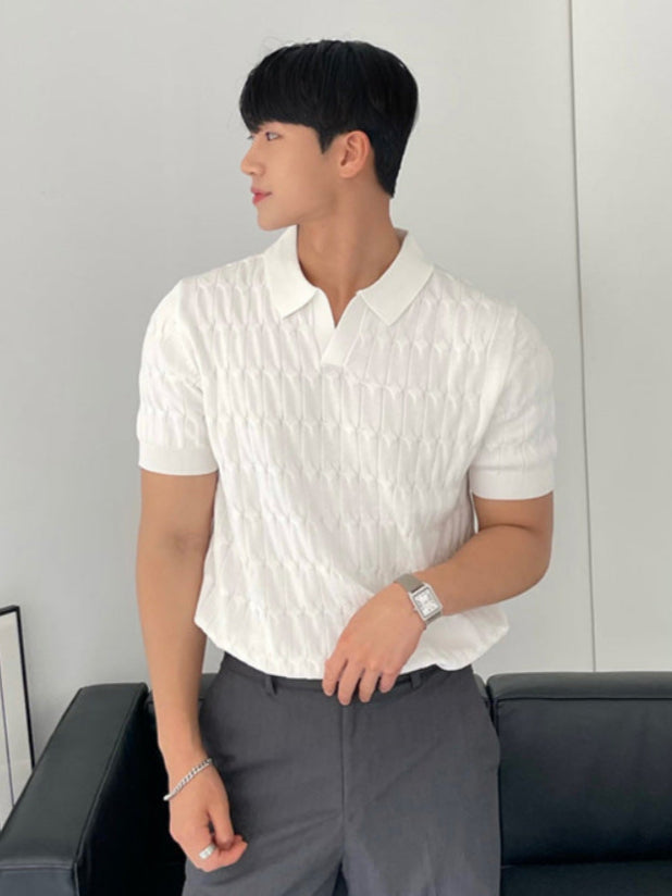 Camisa Polo de Manga Corta con Detalle de Cremallera Ideal para el Verano