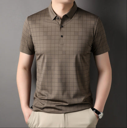 Camiseta de Manga Corta para Hombre en Seda Fina de Hielo – Ideal para Verano
