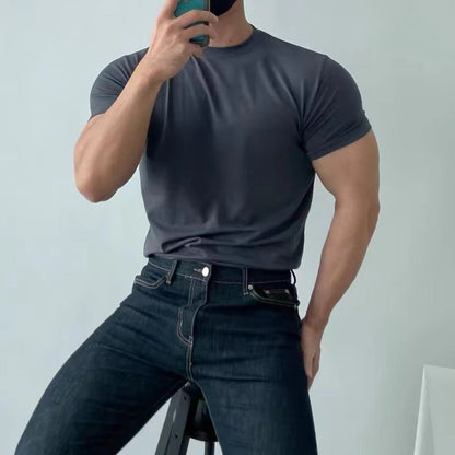 Camiseta Hombre Manga Corta Ajustada y Transpirable – Ideal para Verano