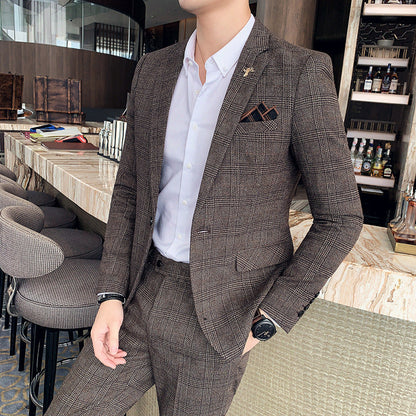 Traje de Dos Piezas de Cuadros para Hombre – Ideal para Todas las Estaciones