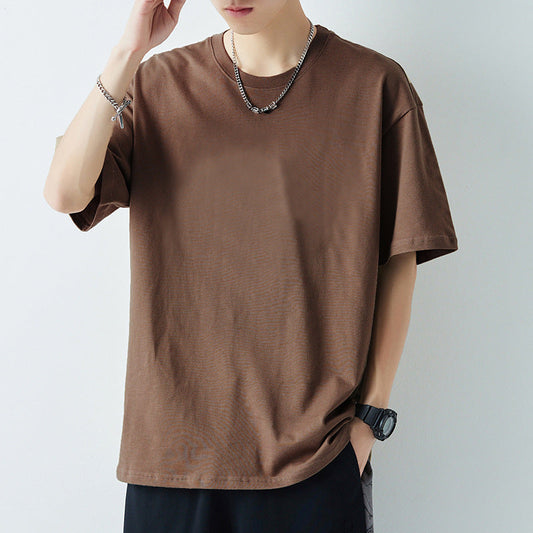 Camiseta de Algodón de Peso Pesado Manga Corta Ideal para el Verano