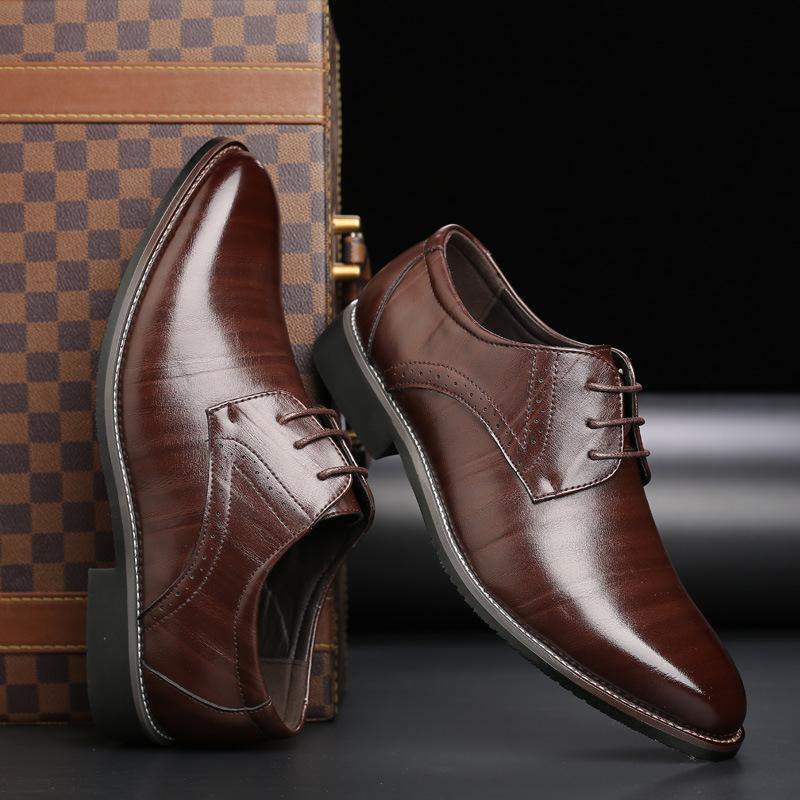 Zapatos de Cuero para Hombres de Talla Grande con Suela de Goma | Ideales para Todas las Estaciones