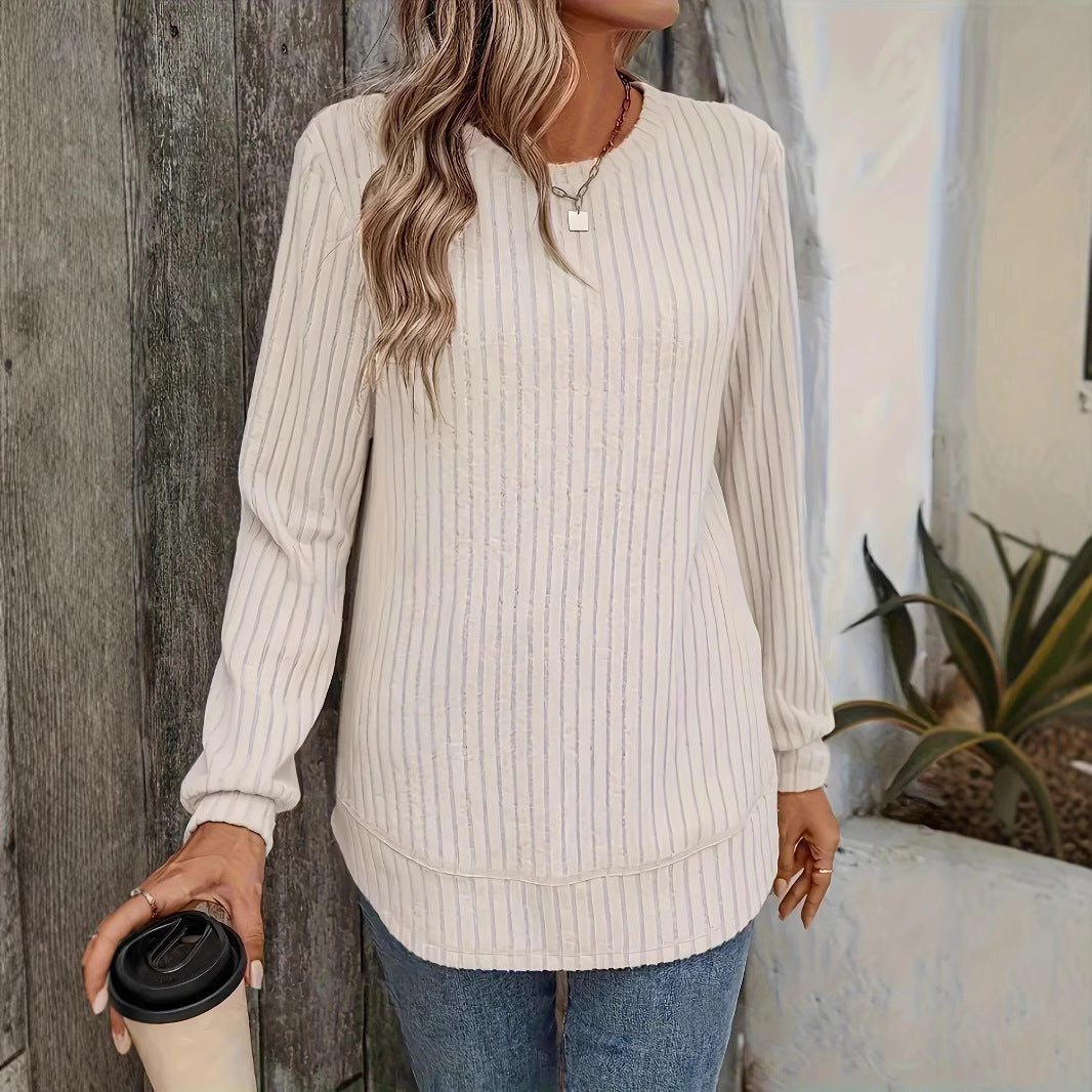 Sudadera Holgada de Cuello Redondo para Mujer | Ideal para Primavera y Otoño