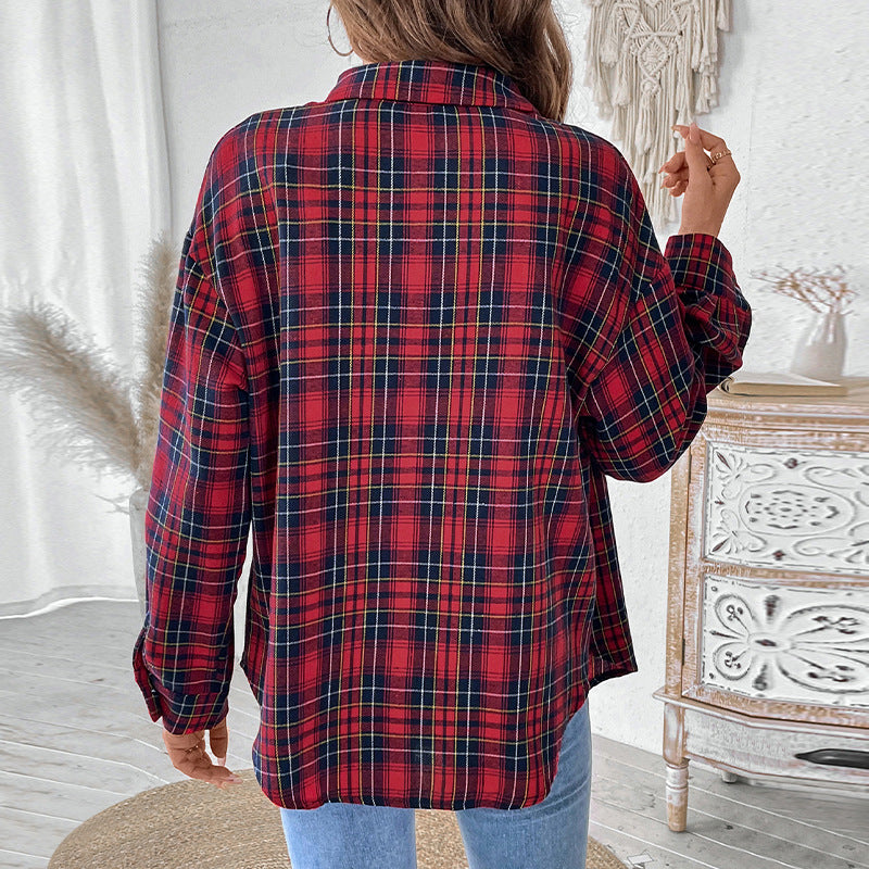 Chaqueta Camisa de Cuadros con Solapas y Manga Larga | Ideal para Otoño e Invierno