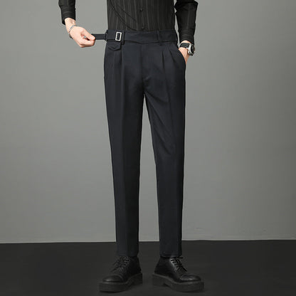 Pantalones de Traje Slim Fit Rectos para Hombres – Ideal para Otoño