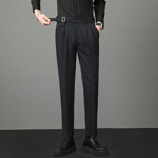 Pantalones de Traje Slim Fit Rectos para Hombres – Ideal para Otoño