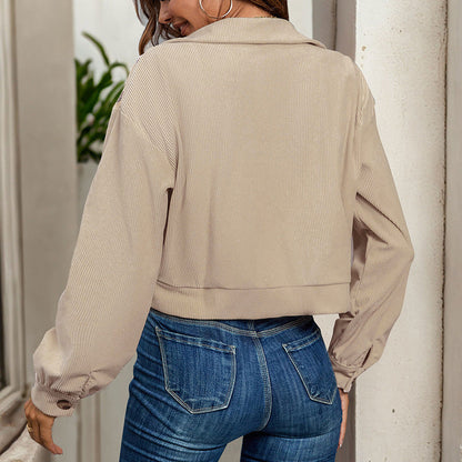 Chaqueta de Cortelón de Cuadro Cepillado para Mujer | Ideal para Otoño y Primavera