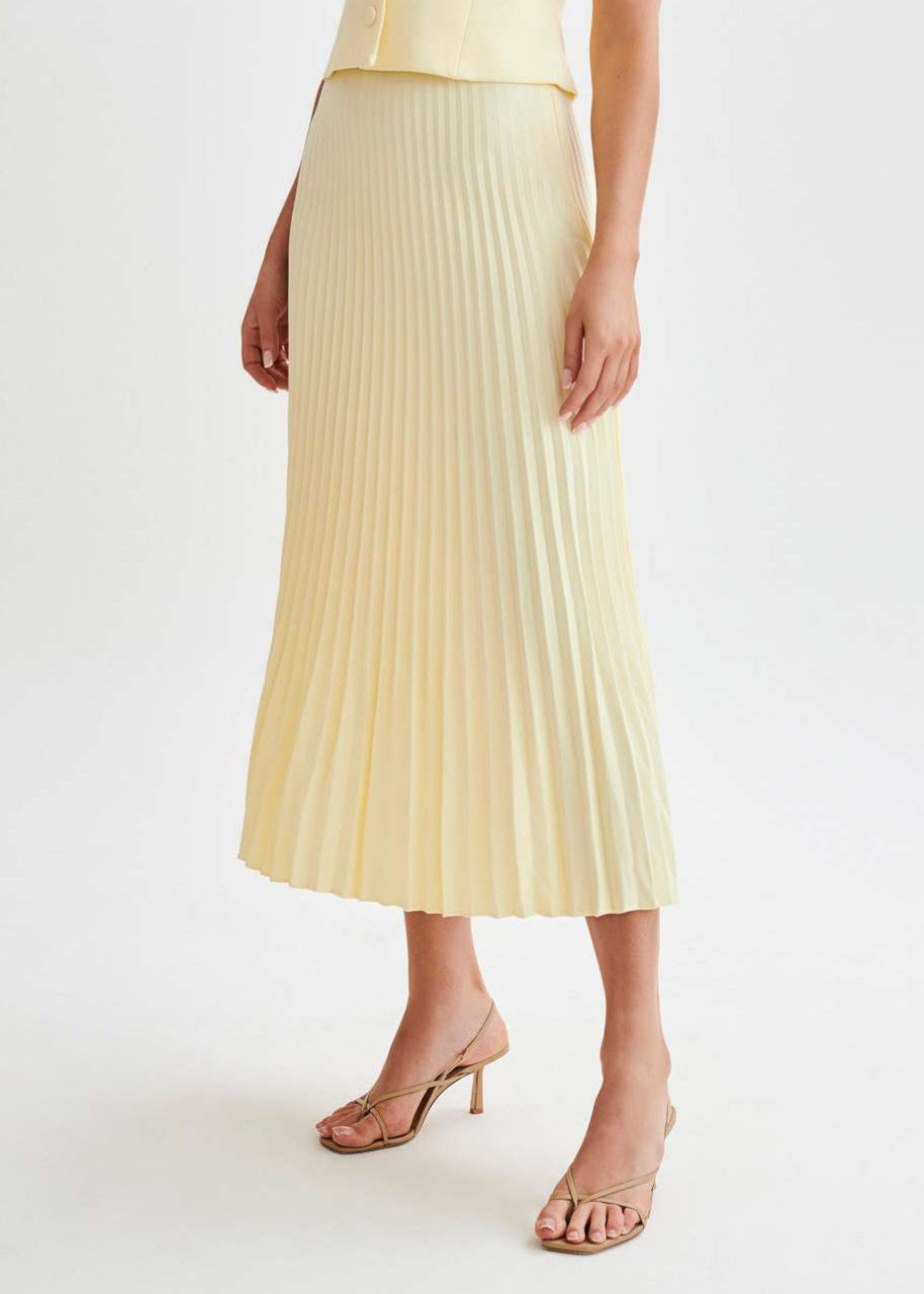 Falda Larga Plisada en Color Sólido | Ideal para Verano