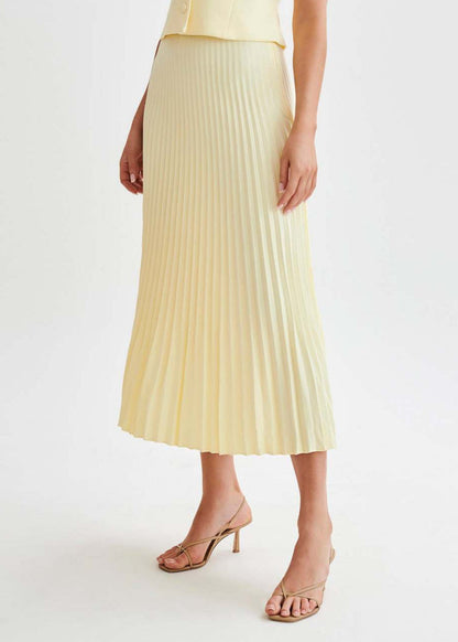 Falda Larga Plisada en Color Sólido | Ideal para Verano
