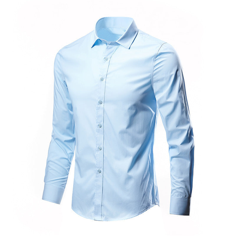 Camisa de Vestir para Hombre Manga Larga Sin Plancha, Ideal para Otoño