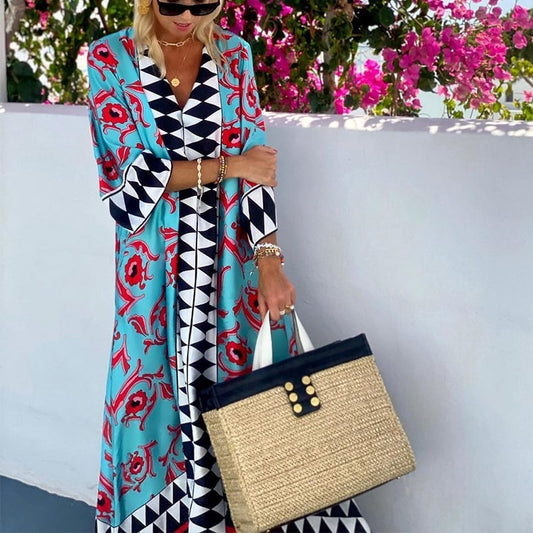 Vestido Maxi Estampado con Silueta Fluyente | Ideal para el Verano