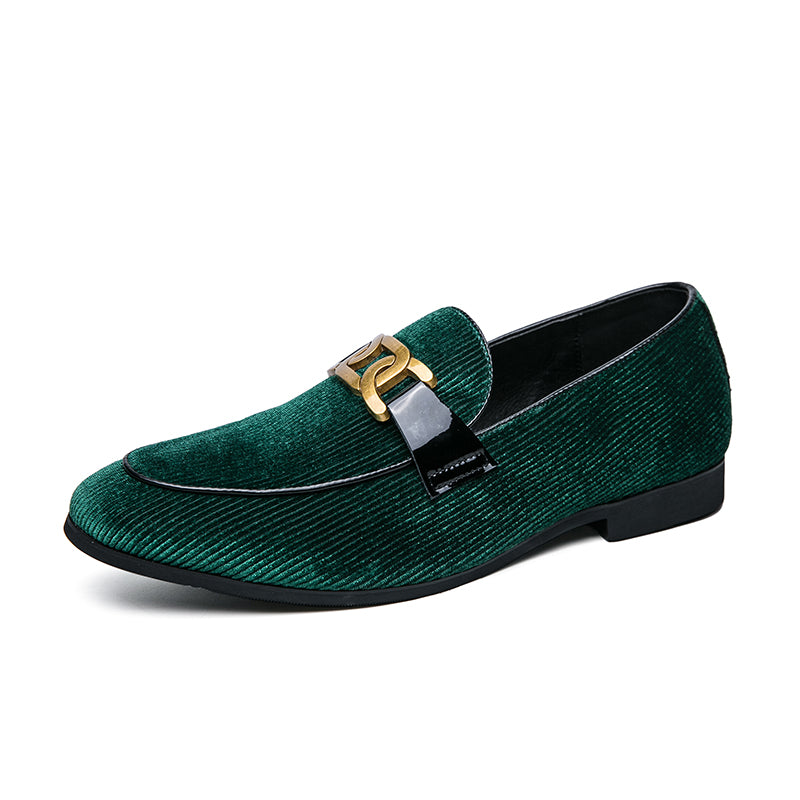 Zapatos de Cuero de Pana en Talla Grande para Hombre con Punta Afilada | Ideales para Todas las Temporadas
