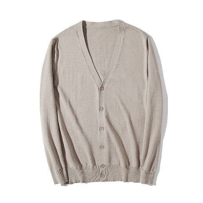 Suéter de Cuello en V Holgado de Manga Larga para Hombres, Ideal para Primavera y Otoño