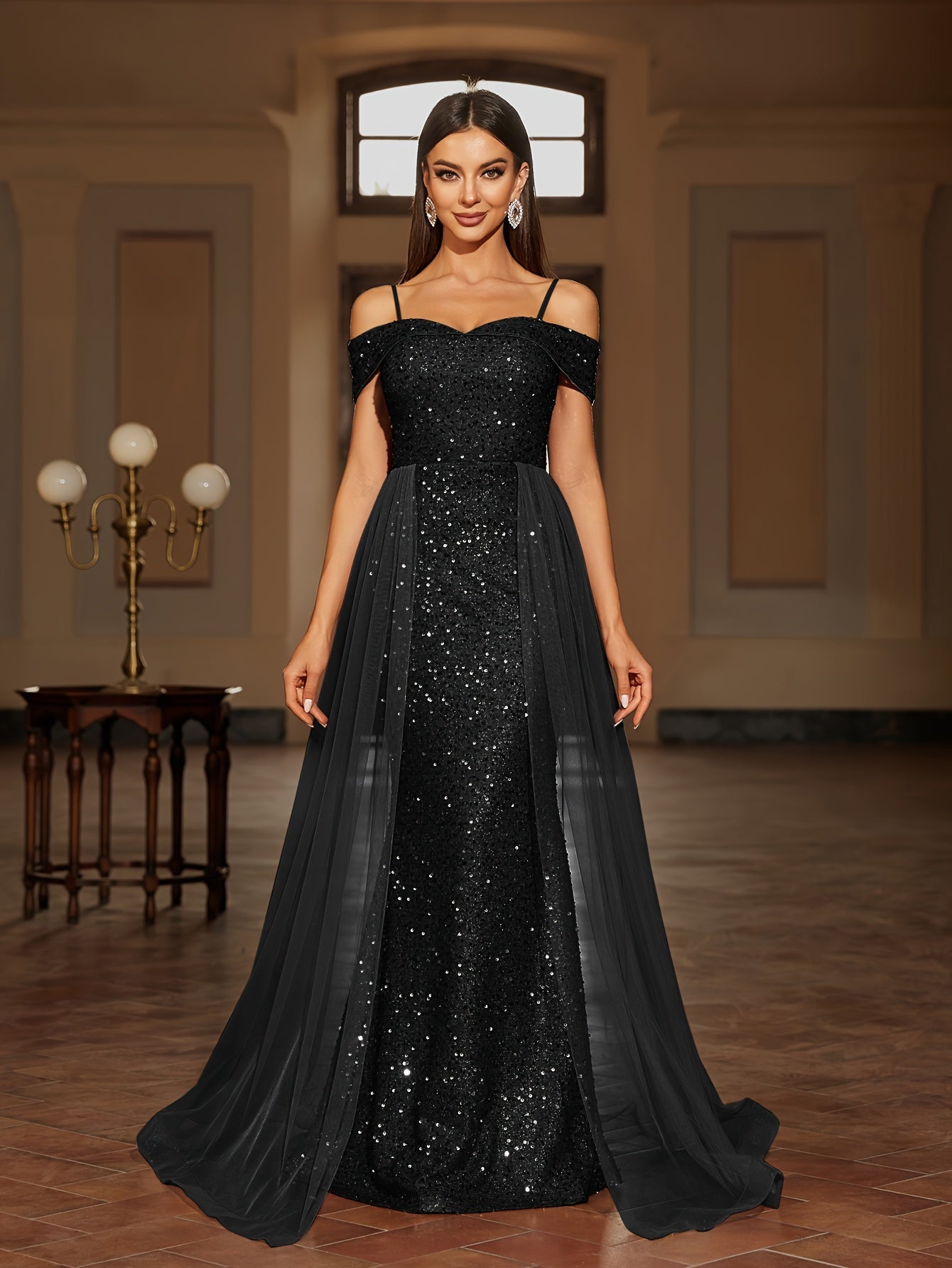 Vestido Largo de Noche con Cintura Ajustada y Falda Fluida | Ideal para Primavera y Verano