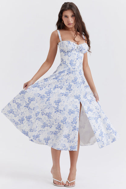 Vestido de estampado floral para mujer con tirantes ajustables | Ideal para verano