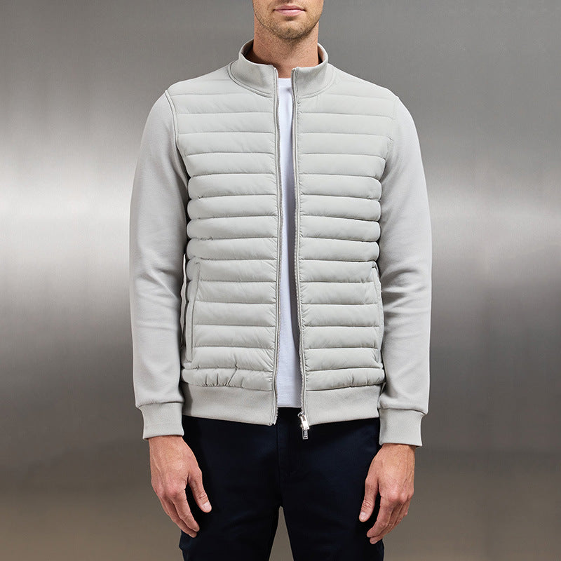Chaqueta Ligera de Punto con Cuello Alto para Hombre | Ideal para Primavera y Otoño