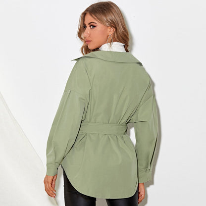 Camisa Chaqueta con Cinturón – Ideal para la Primavera