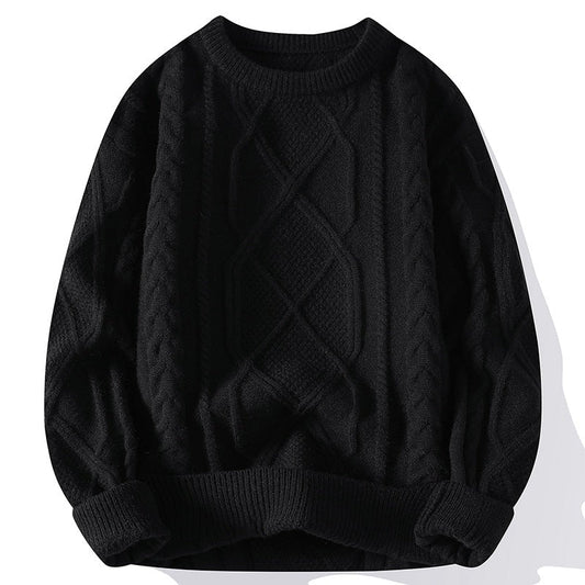 Sweater de Punto Ajustado para Hombre Manga Larga – Ideal para Otoño