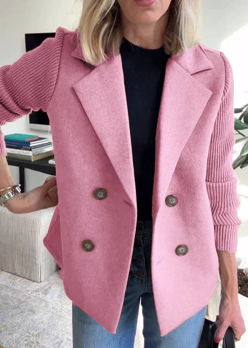 Abrigo entallado de longitud media con detalles de botones y diseño estructurado I Ideal para otoño e invierno