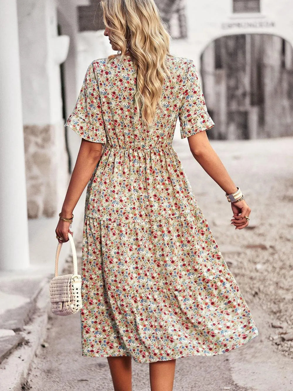 Vestido de Verano de Manga Corta con Ajuste Cómodo | Ideal para Primavera y Verano