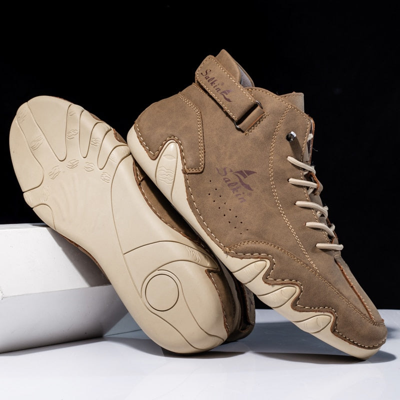 Zapatos ortopédicos de cuero para hombre con suela antideslizante I Ideales para todas las estaciones