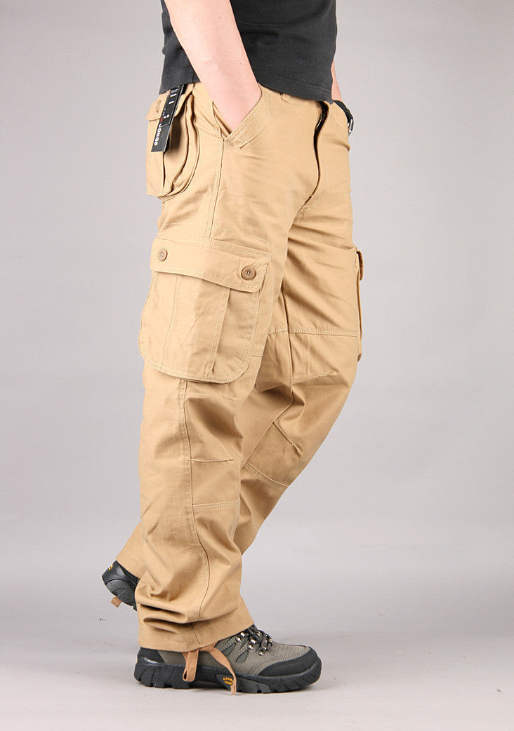 Pantalones de Trabajo Sueltos para Hombre con Múltiples Bolsillos, Ideales para Primavera y Otoño