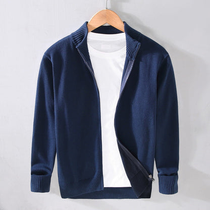 Cárdigan Slim Fit para Hombre de Color Sólido Ideal para Otoño
