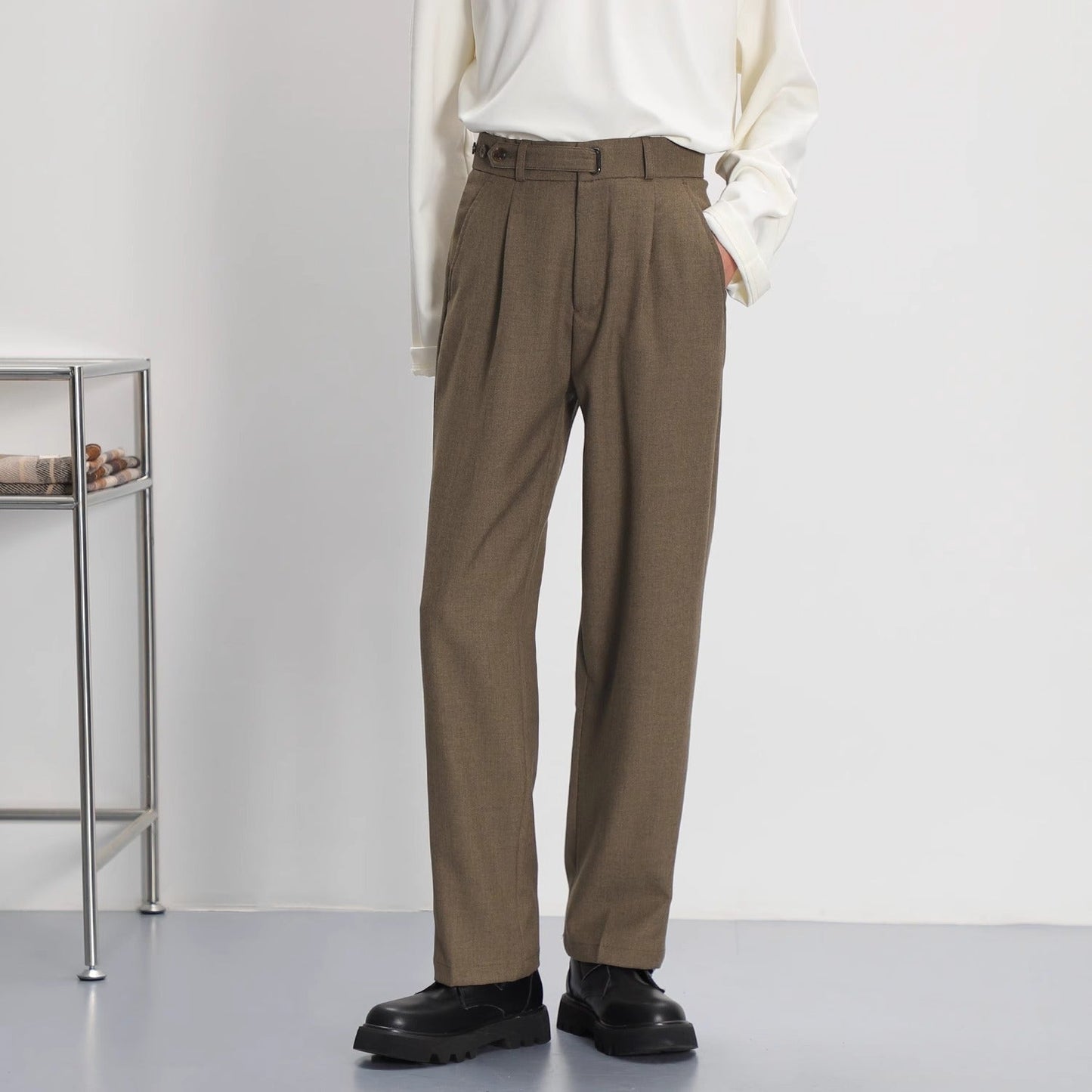 Pantalones de Traje Rectos para Hombre Ideales para Primavera y Otoño