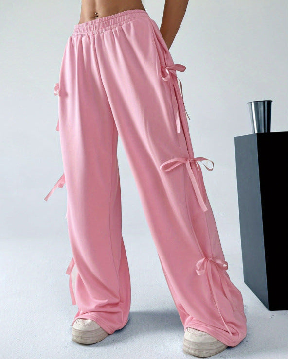 Pantalones rectos de cintura elástica con contraste | Ideales para todas las estaciones