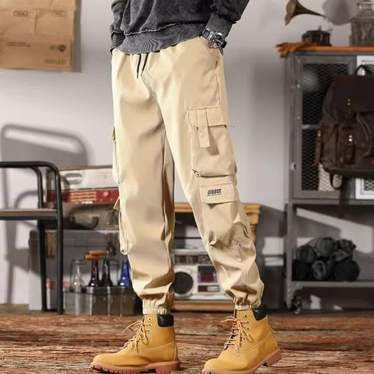 Overoles sueltos para hombre con banda en el tobillo y cintura con cordón ideales para todas las estaciones