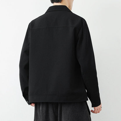 Chaqueta de Cardigan con Solapas para Hombre en Poliéster y Ajuste Regular | Ideal para Primavera y Otoño