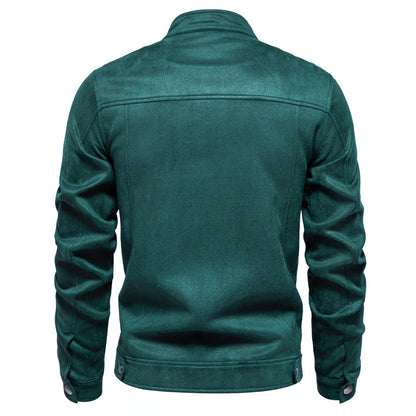 Chaqueta de Trabajo de Ante para Hombres con Forro de Poliéster | Ideal para Otoño y Primavera