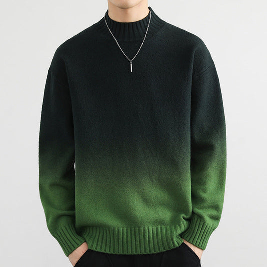 Suéter de Punto con Efecto Gradiente y Mangas Largas Ideal para Otoño