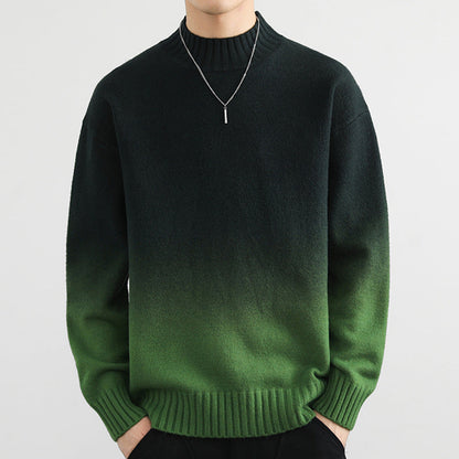 Suéter de Punto con Efecto Gradiente y Mangas Largas Ideal para Otoño