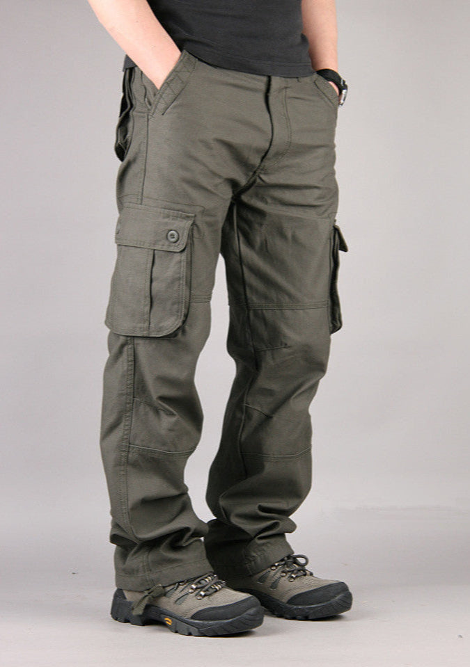Pantalones de Trabajo Sueltos para Hombre con Múltiples Bolsillos, Ideales para Primavera y Otoño
