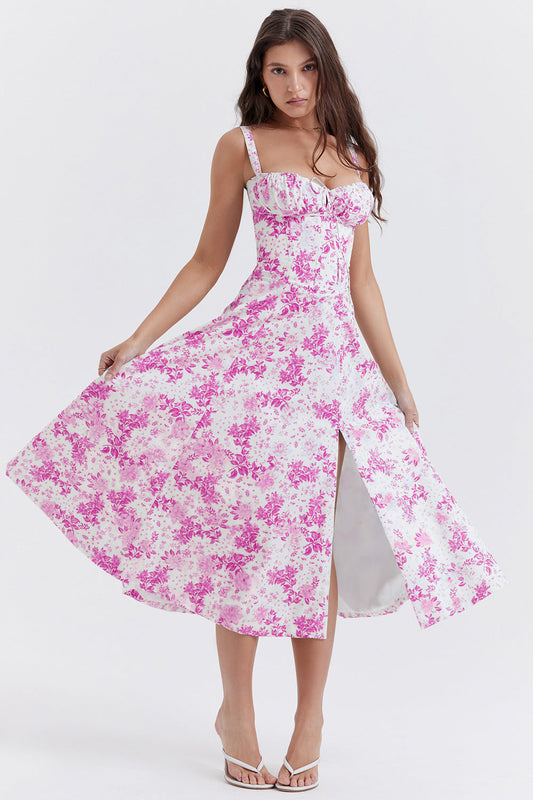 Vestido de estampado floral para mujer con tirantes ajustables | Ideal para verano