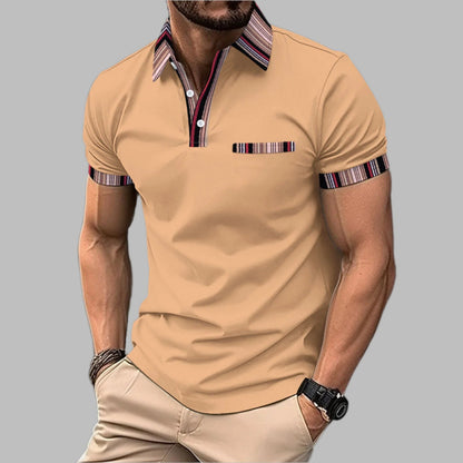 Camiseta de Manga Corta con Cuello Impreso y Botones – Ideal para Verano