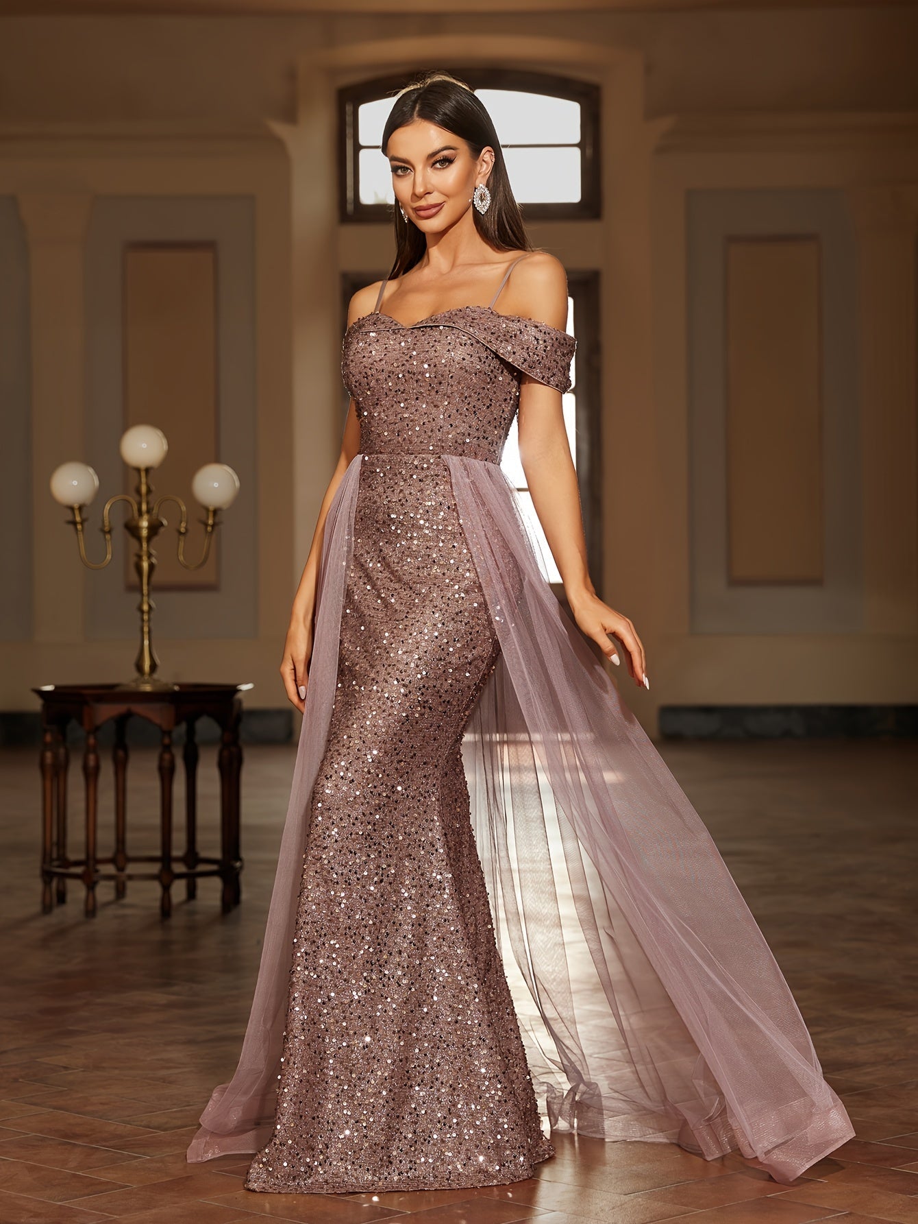 Vestido Largo de Noche con Cintura Ajustada y Falda Fluida | Ideal para Primavera y Verano