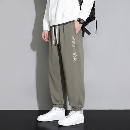Pantalones Deportivos Ajustados en Tobillo para Hombre Talla Grande – Ideales para Primavera y Otoño