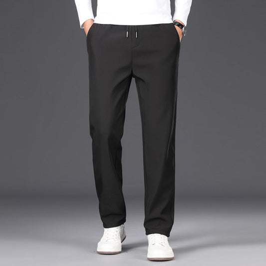 Pantalones de Traje de Negocios Forrados con Polar para Hombre – Ideales para el Invierno