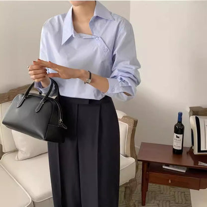 Camisa de Manga Larga Holgada de Algodón para Mujer | Ideal para Todas las Estaciones