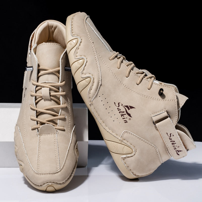 Zapatos ortopédicos de cuero para hombre con suela antideslizante I Ideales para todas las estaciones