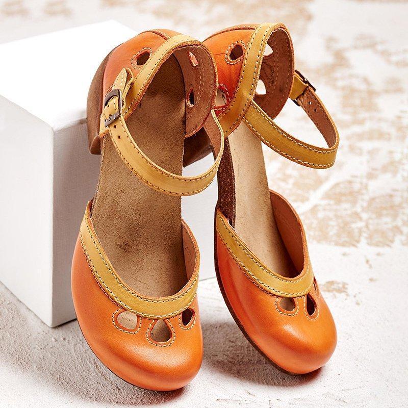 Sandalias de Tacón Bajo con Tirantes en el Tobillo y Tacón Ancho | Ideales para Primavera y Verano
