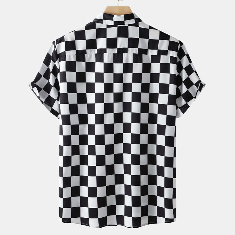Camisa Hawaiana de Manga Corta Impresa en 3D – Ideal para el Verano