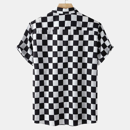 Camisa Hawaiana de Manga Corta Impresa en 3D – Ideal para el Verano