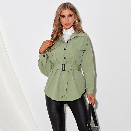 Camisa Chaqueta con Cinturón – Ideal para la Primavera