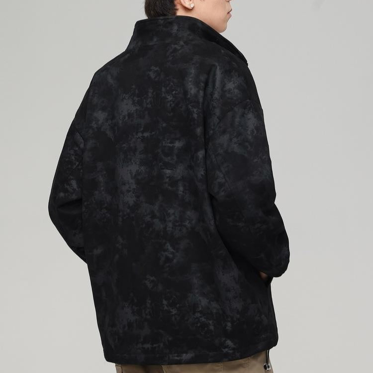Chaqueta Holgada para Hombre con Estampado Jacquard y Bolsillos con Ranura | Ideal para Otoño