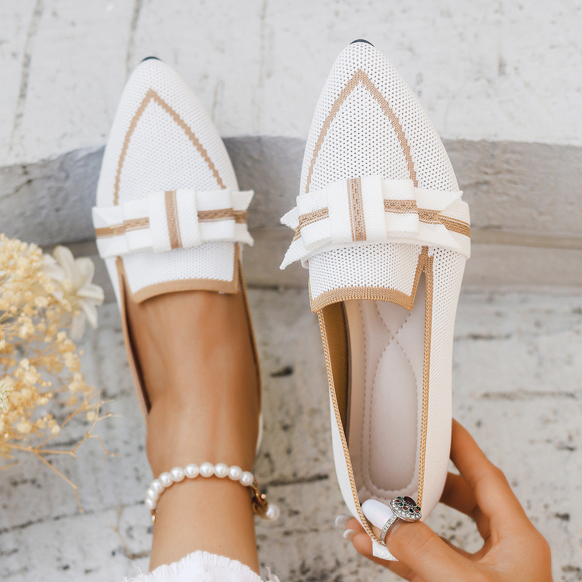 Zapatos de Tela con Lazo y Tacón Bajo | Ideales para Todas las Estaciones